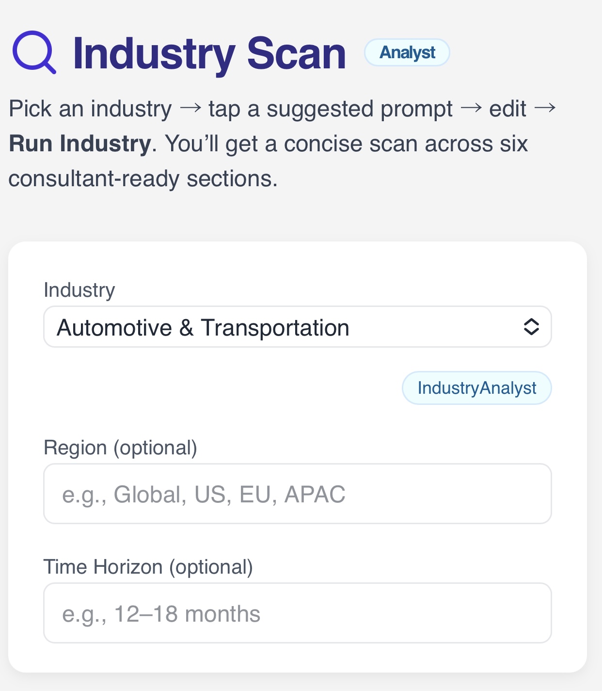 Industry Scan preview
